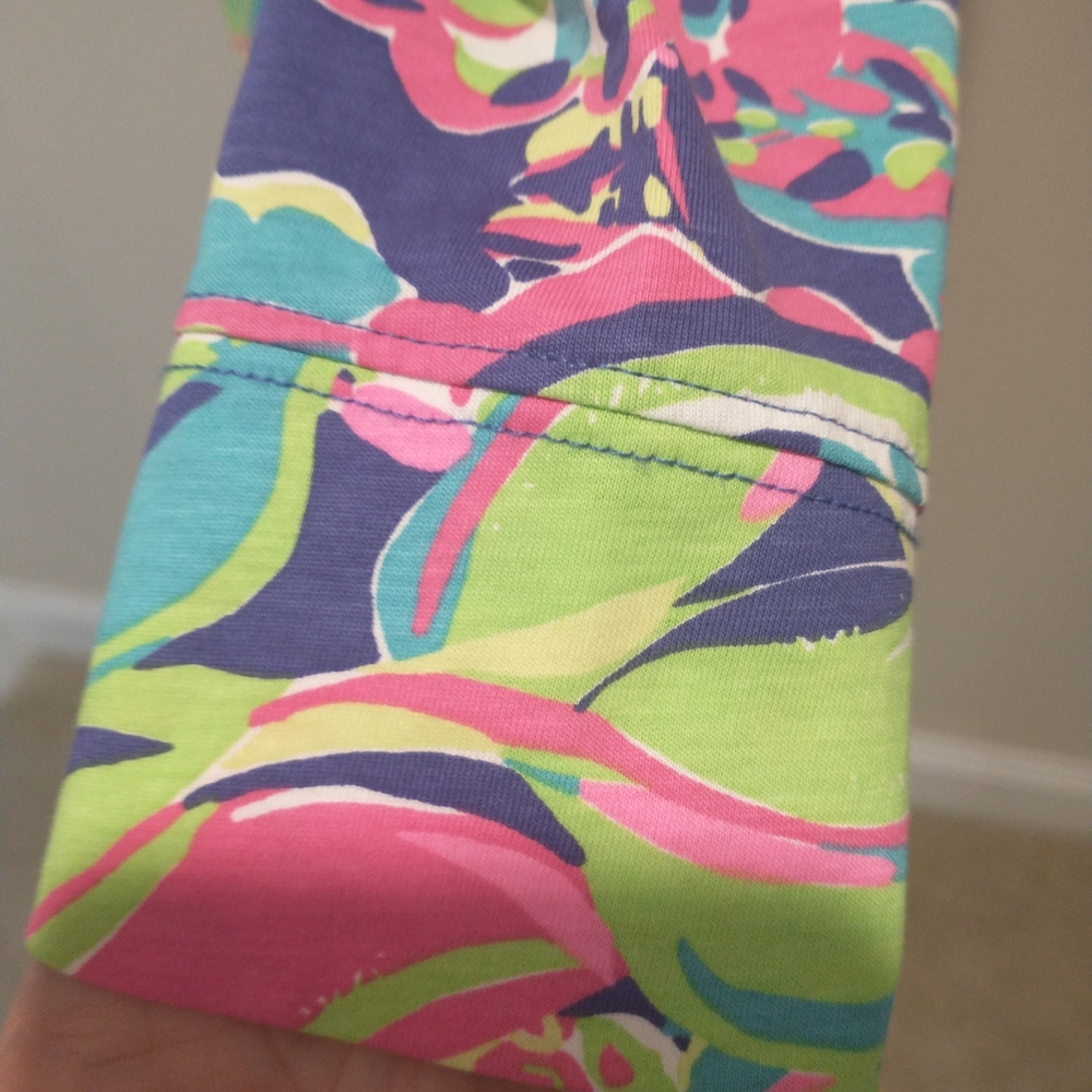 Lilly Pulitzer Marlowe Toucan Play Pink and Blue Long Sleeve Sheath Dress - Picture 5 of 10